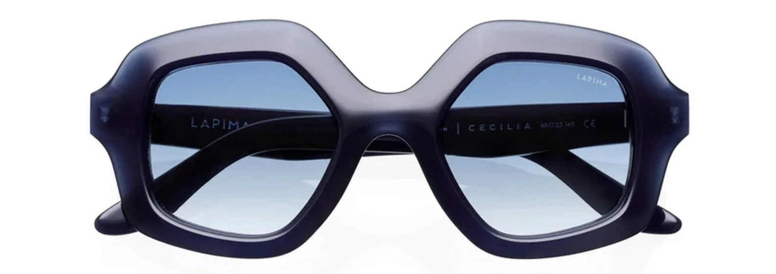 Lapima Cecília oversized sunglasses with blue gradient lenses